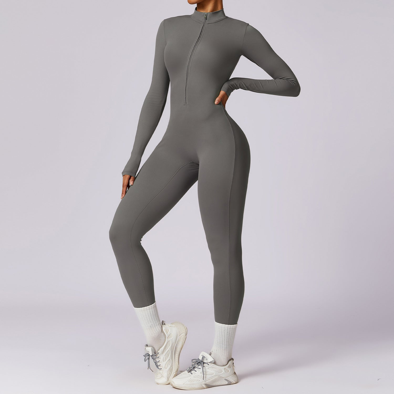 Long-Sleeve Yoga Jumpsuit