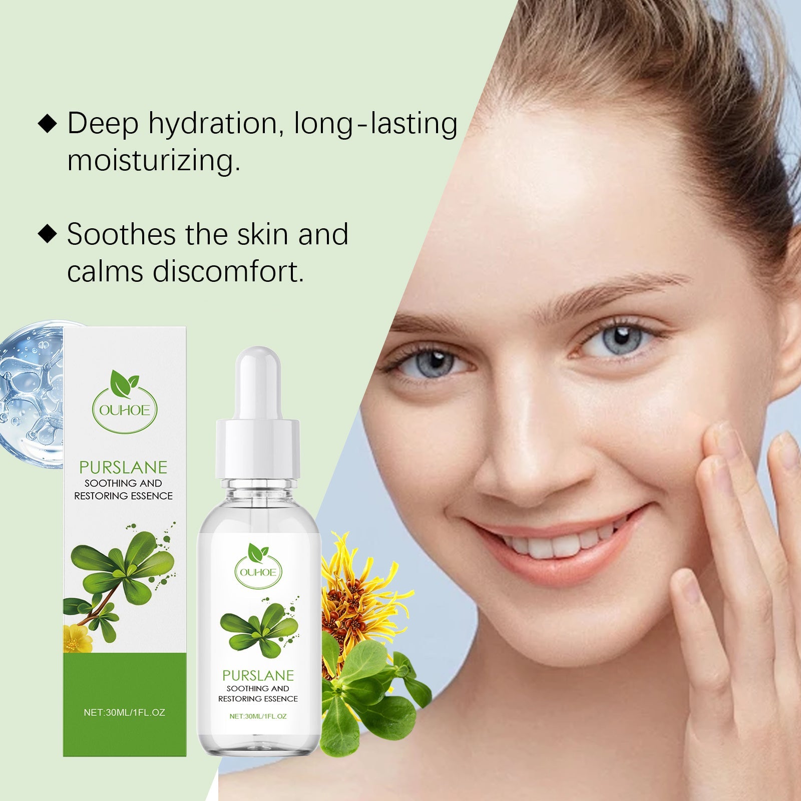 Purslane Soothing Repair Hydrating Moisturizing Facial Serum