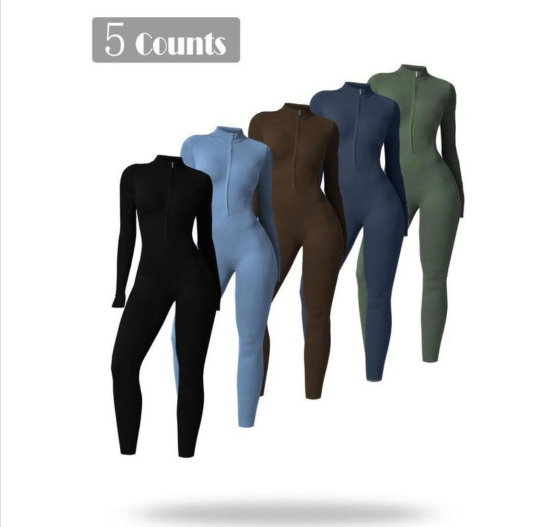 Long-Sleeve Yoga Jumpsuit