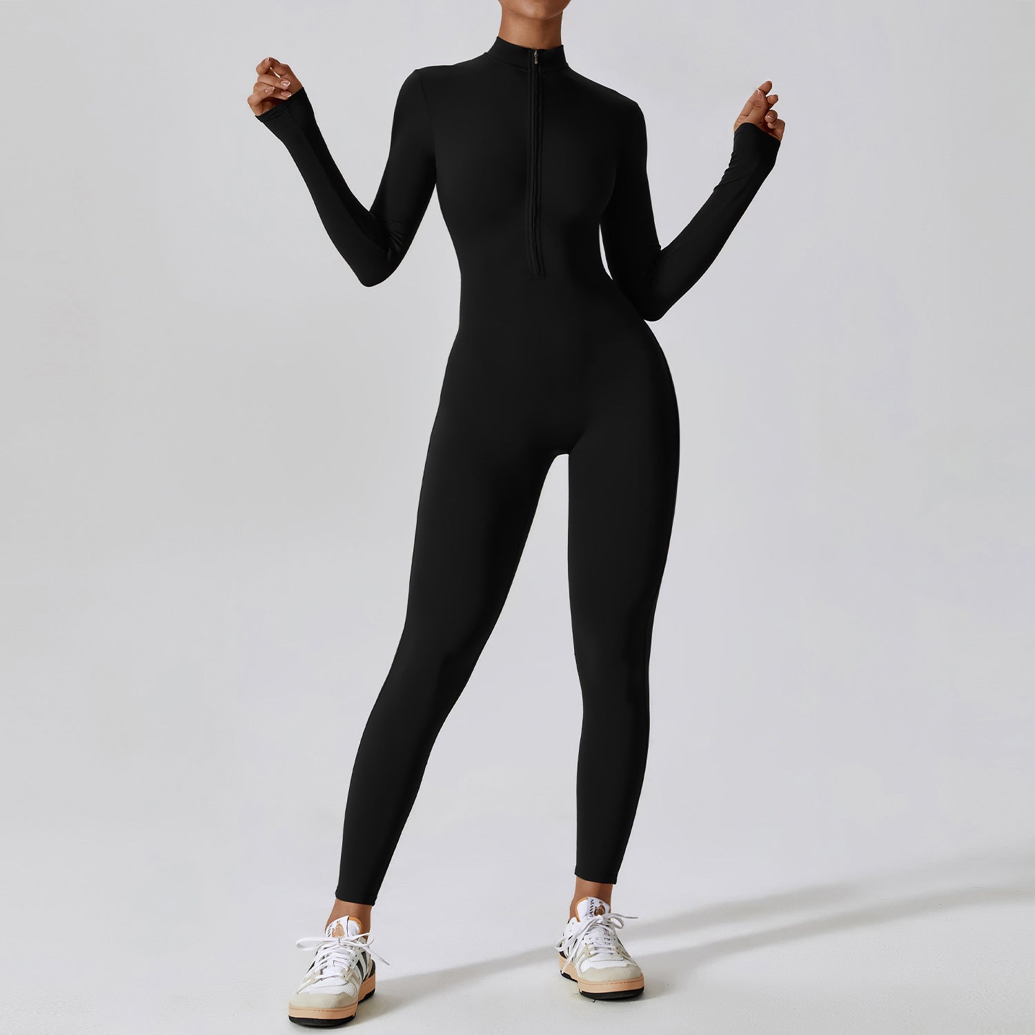 Long-Sleeve Yoga Jumpsuit