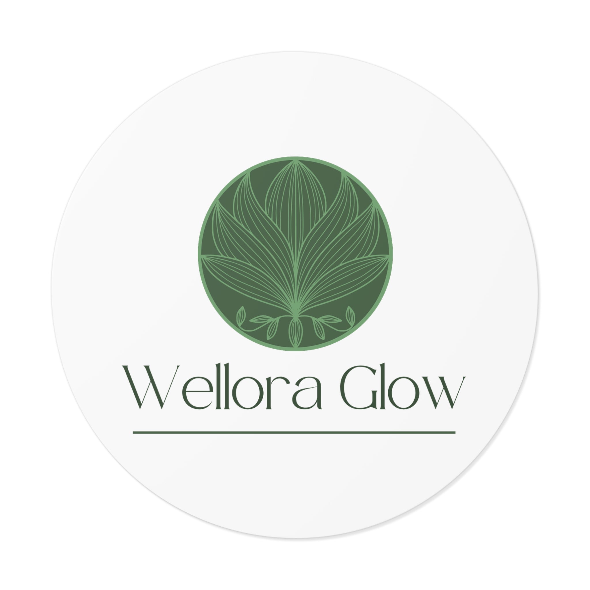 Wellora Glow Round Vinyl Sticker