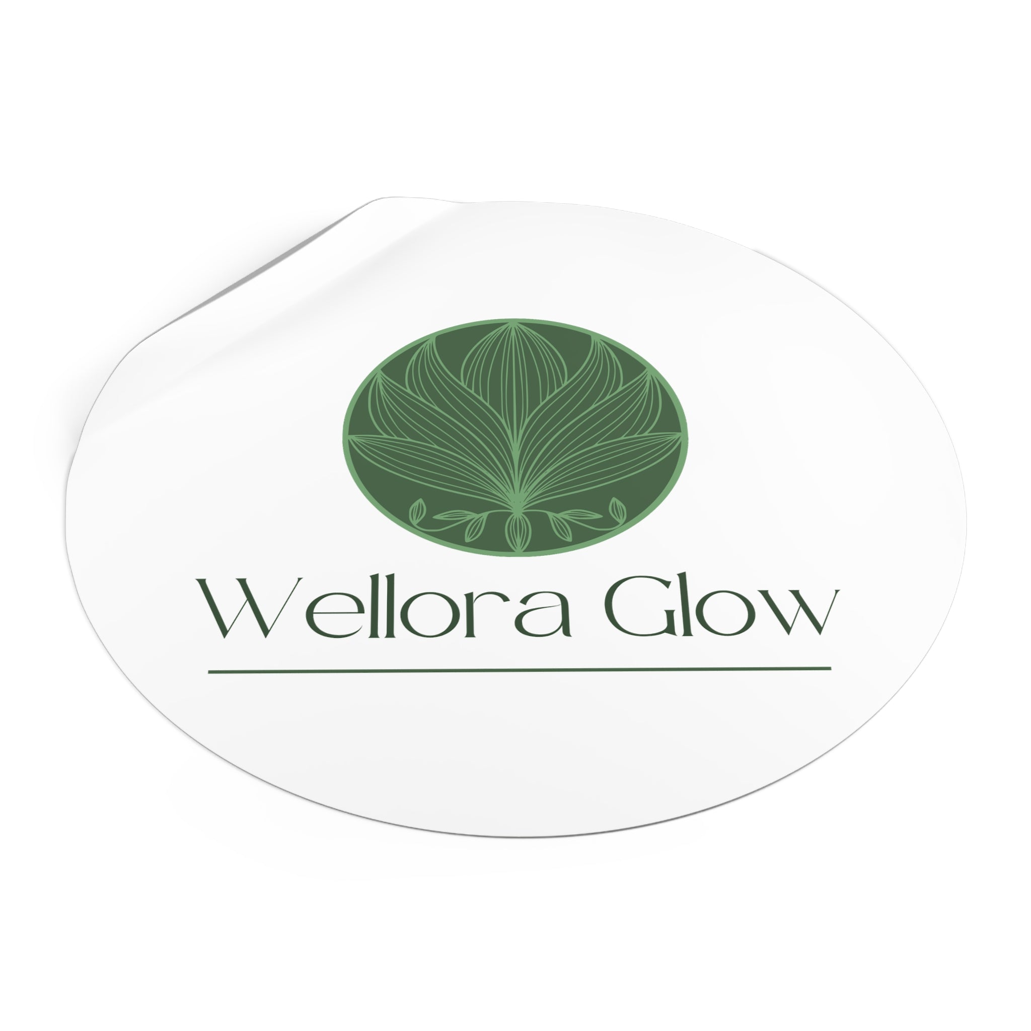 Wellora Glow Round Vinyl Sticker