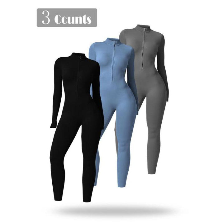 Long-Sleeve Yoga Jumpsuit