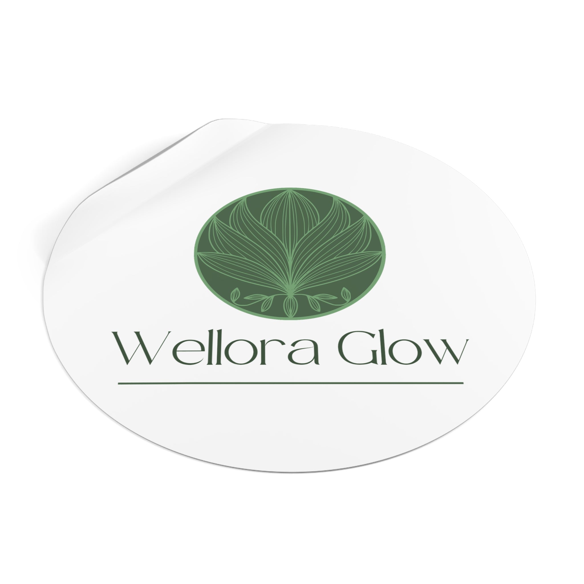 Wellora Glow Round Vinyl Sticker