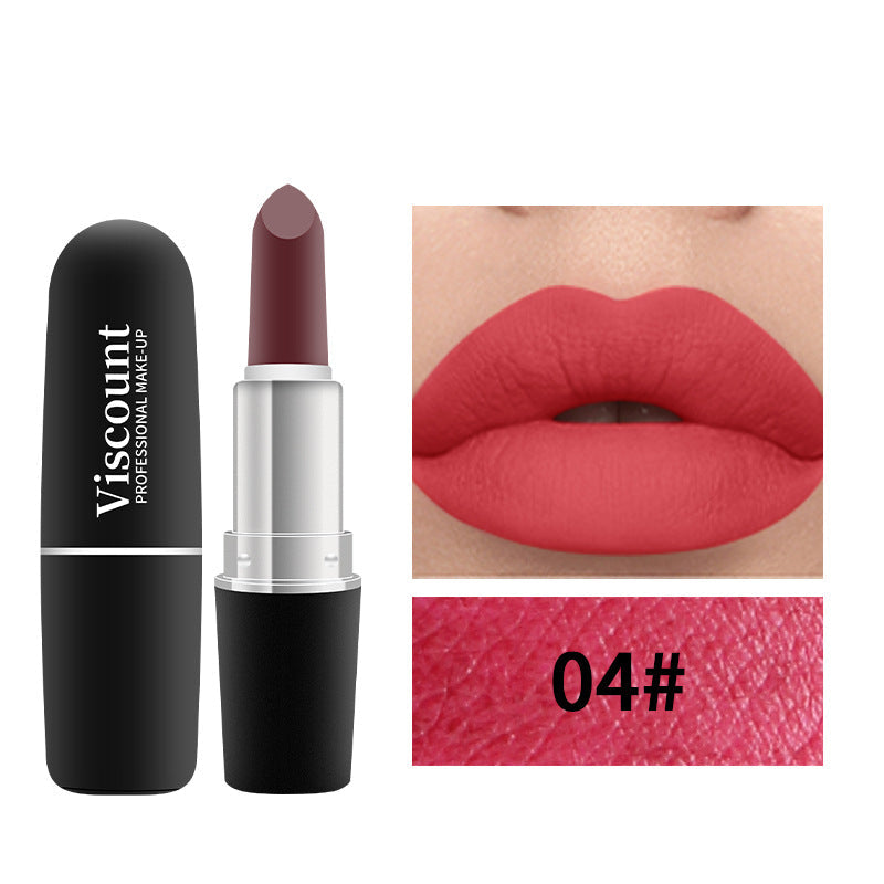 Matte White Bullet Lipstick Moisturizing 12 Color Collection