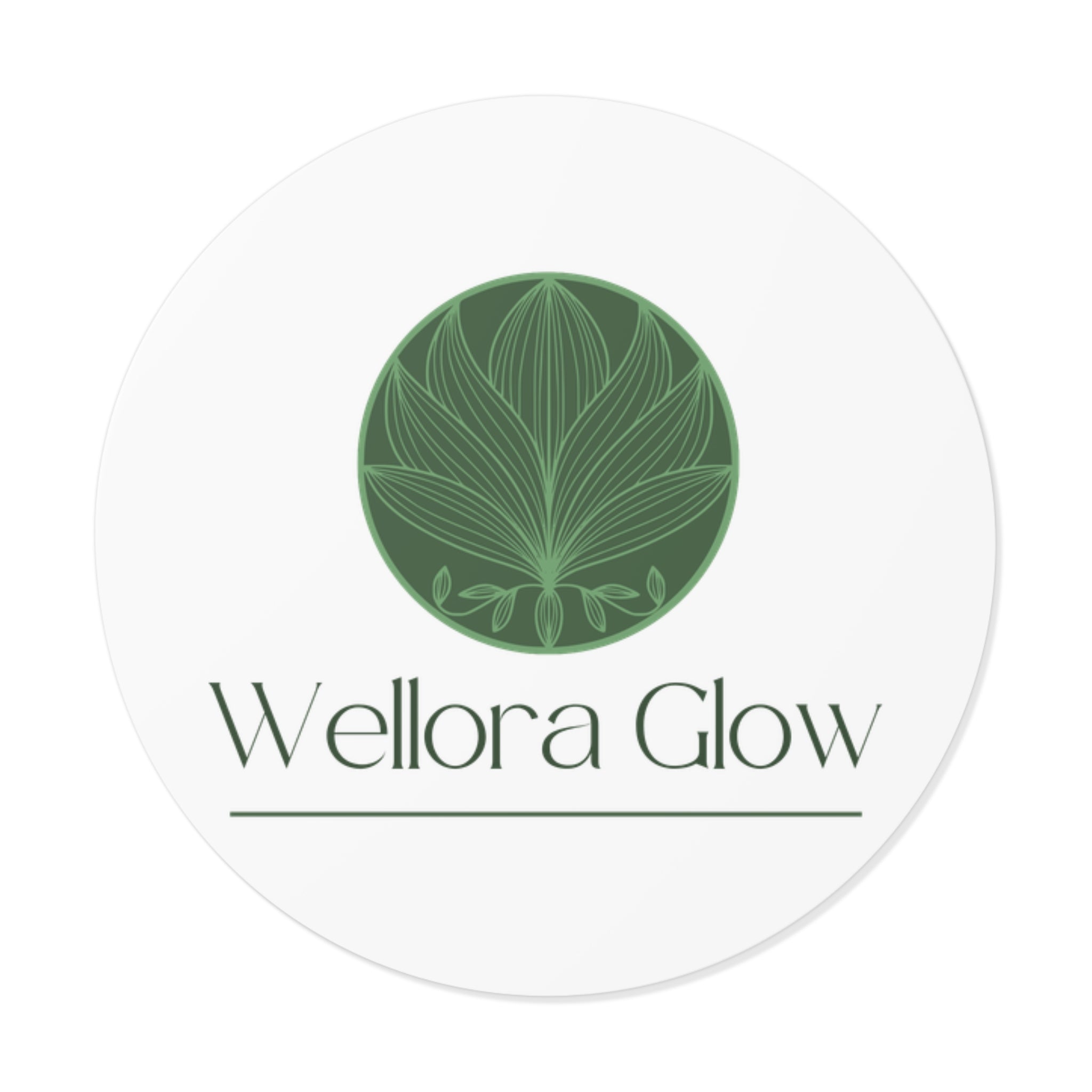 Wellora Glow Round Vinyl Sticker