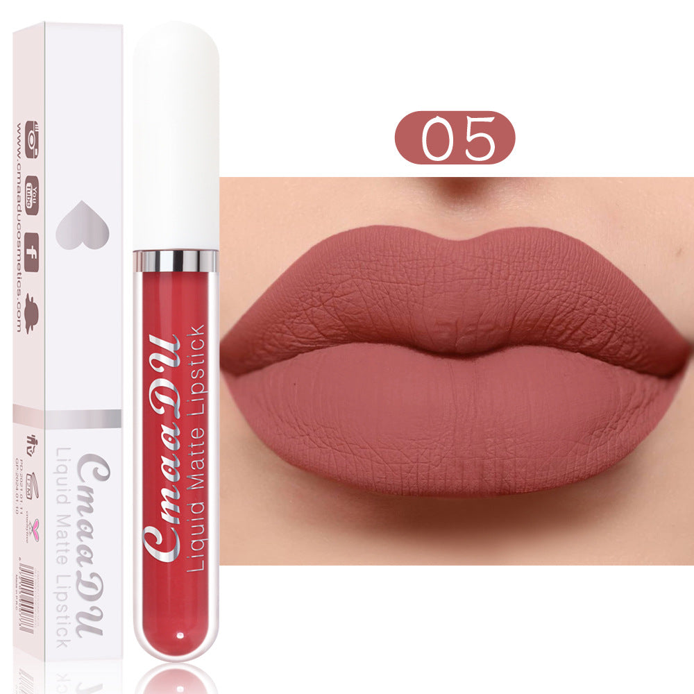 18 Color Lipstick Matte Non-Stick Cup Waterproof Long Lasting Lip Gloss