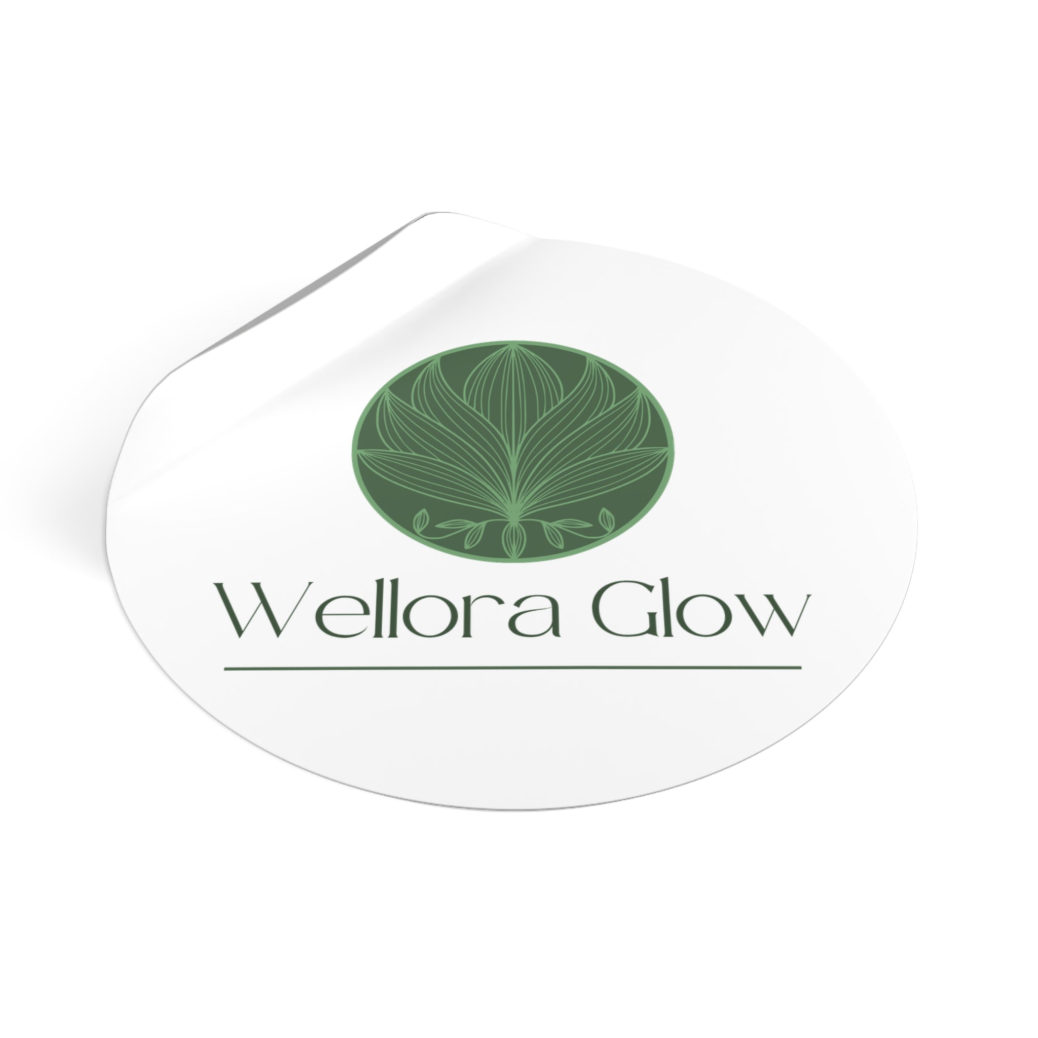 Wellora Glow Round Vinyl Sticker