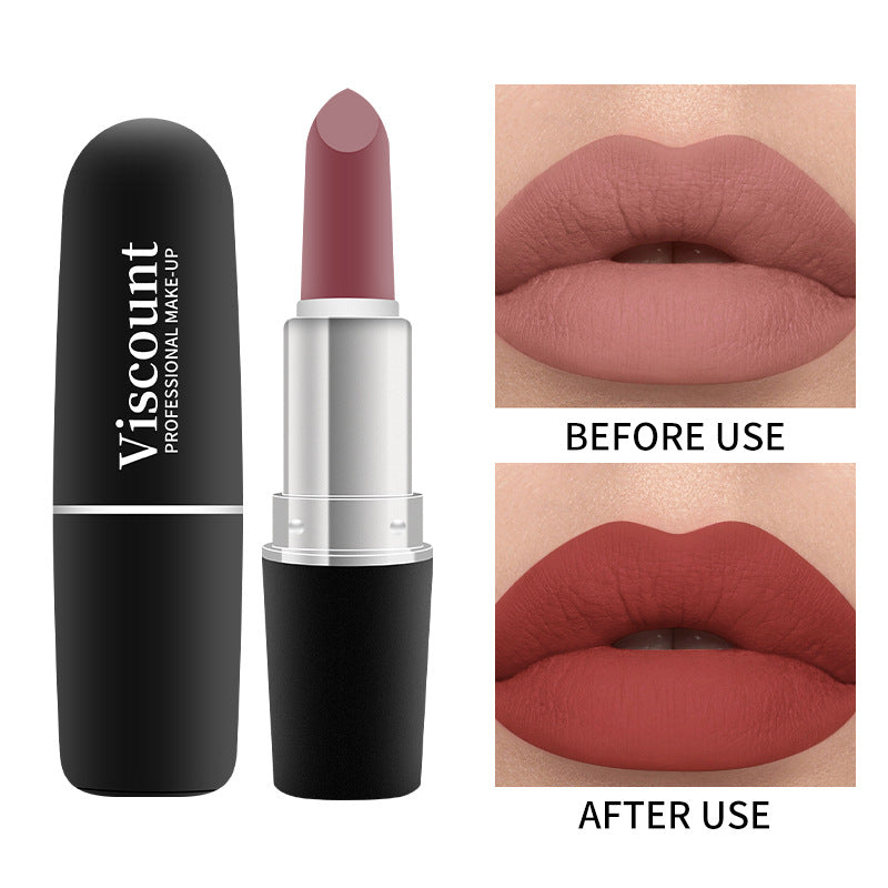 Matte White Bullet Lipstick Moisturizing 12 Color Collection