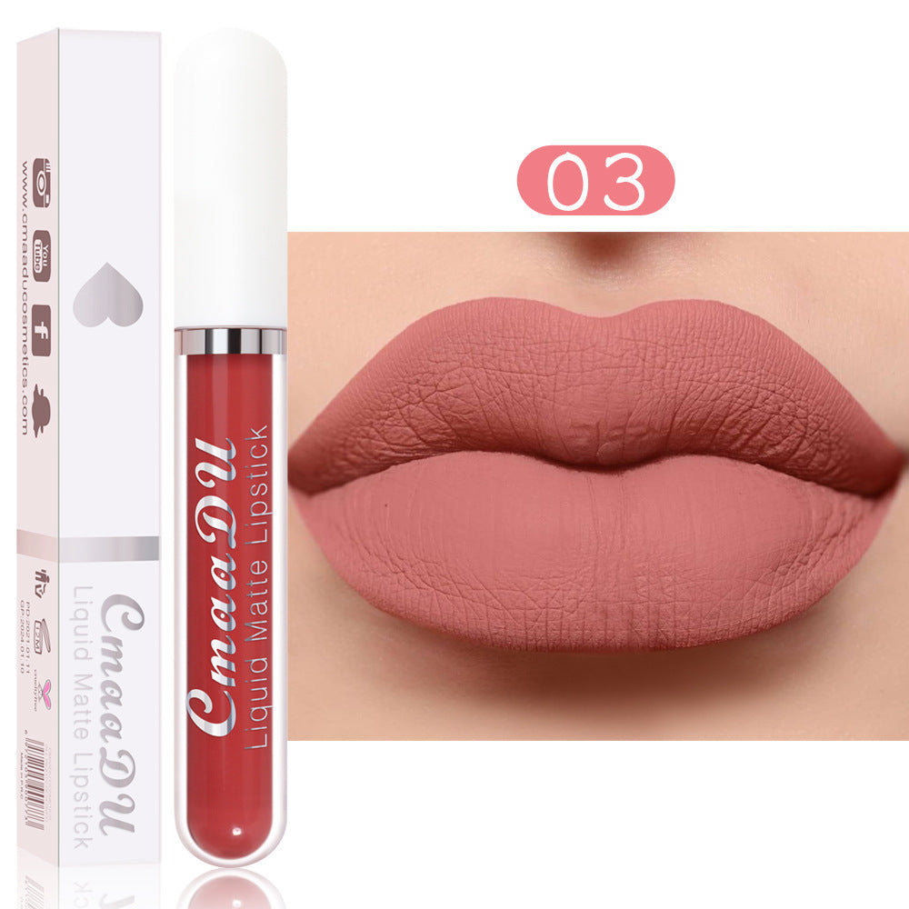 18 Color Lipstick Matte Non-Stick Cup Waterproof Long Lasting Lip Gloss