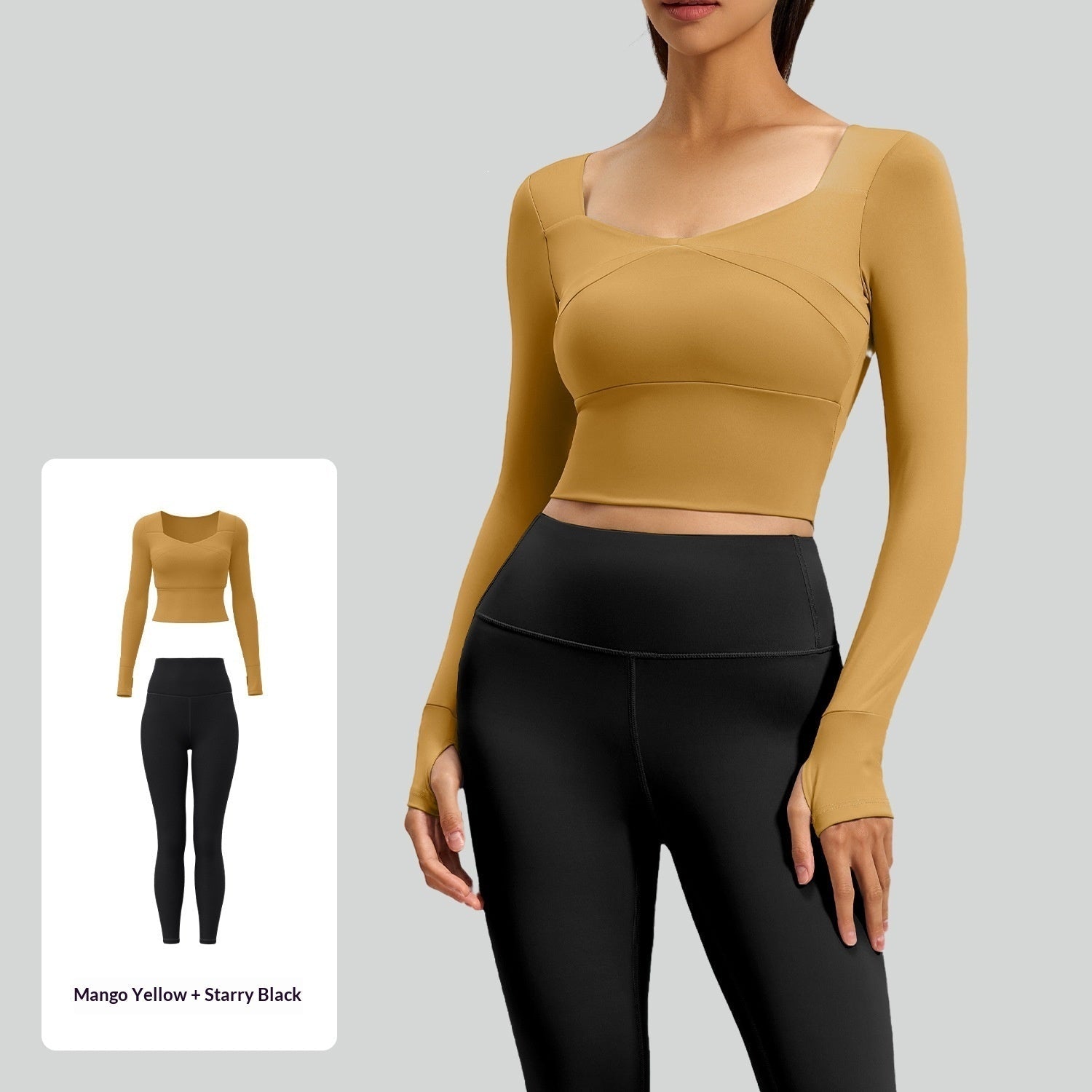 Seamless Long-sleeve Yoga Set Fitness Wear