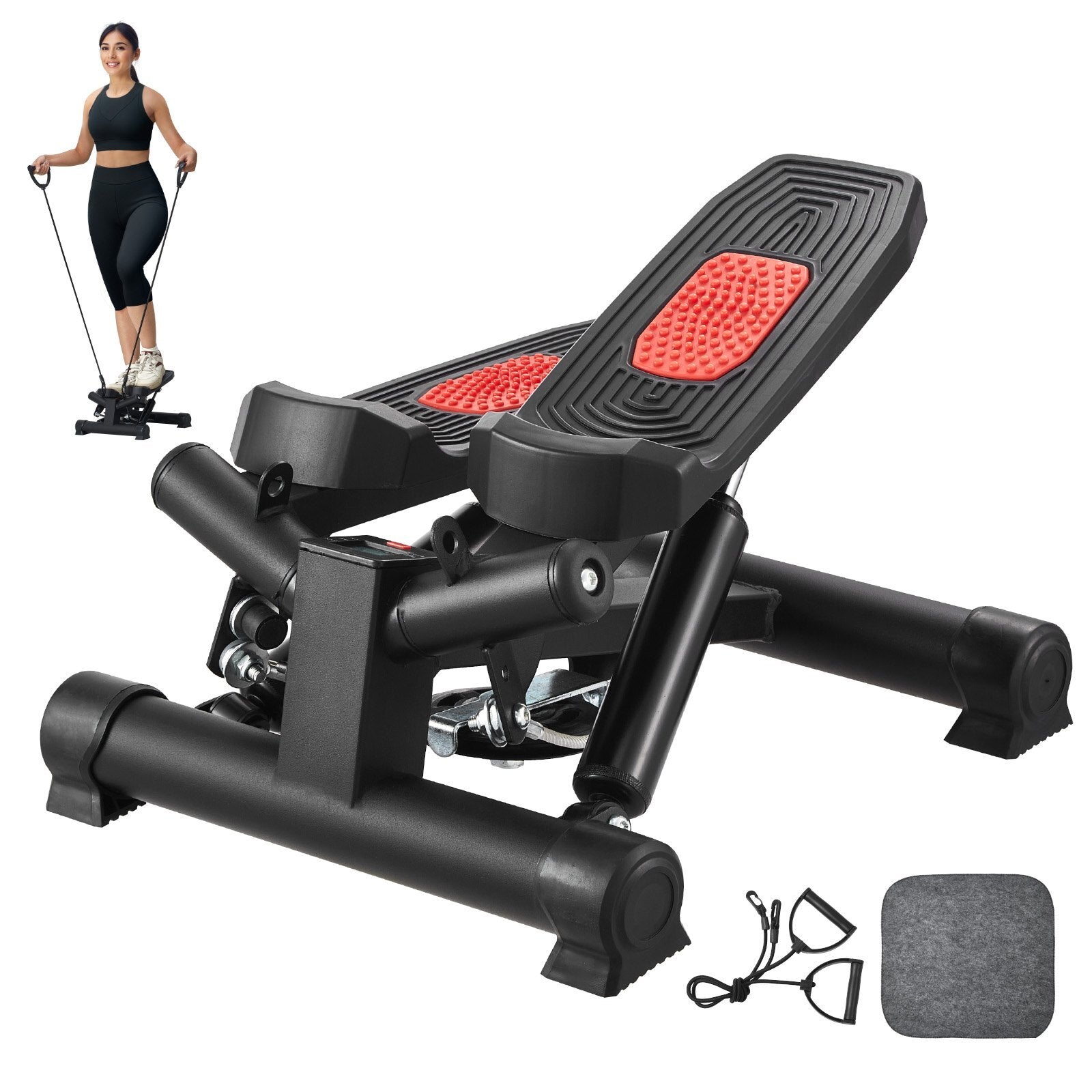 Mini Stair Stepper with Resistance Bands