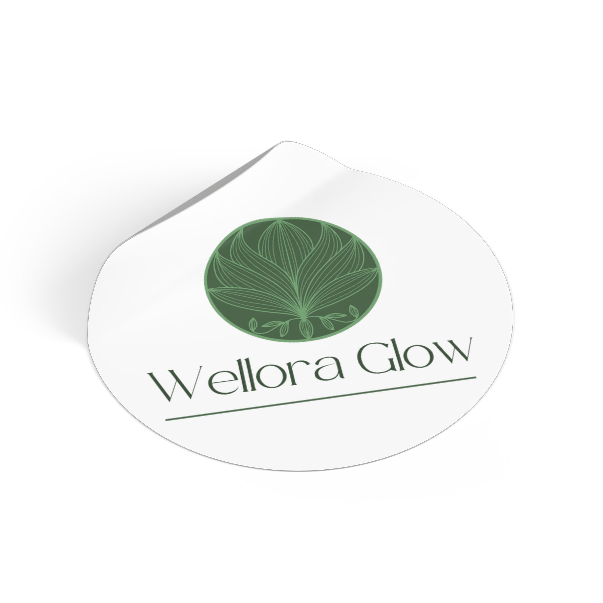 Wellora Glow Round Vinyl Sticker