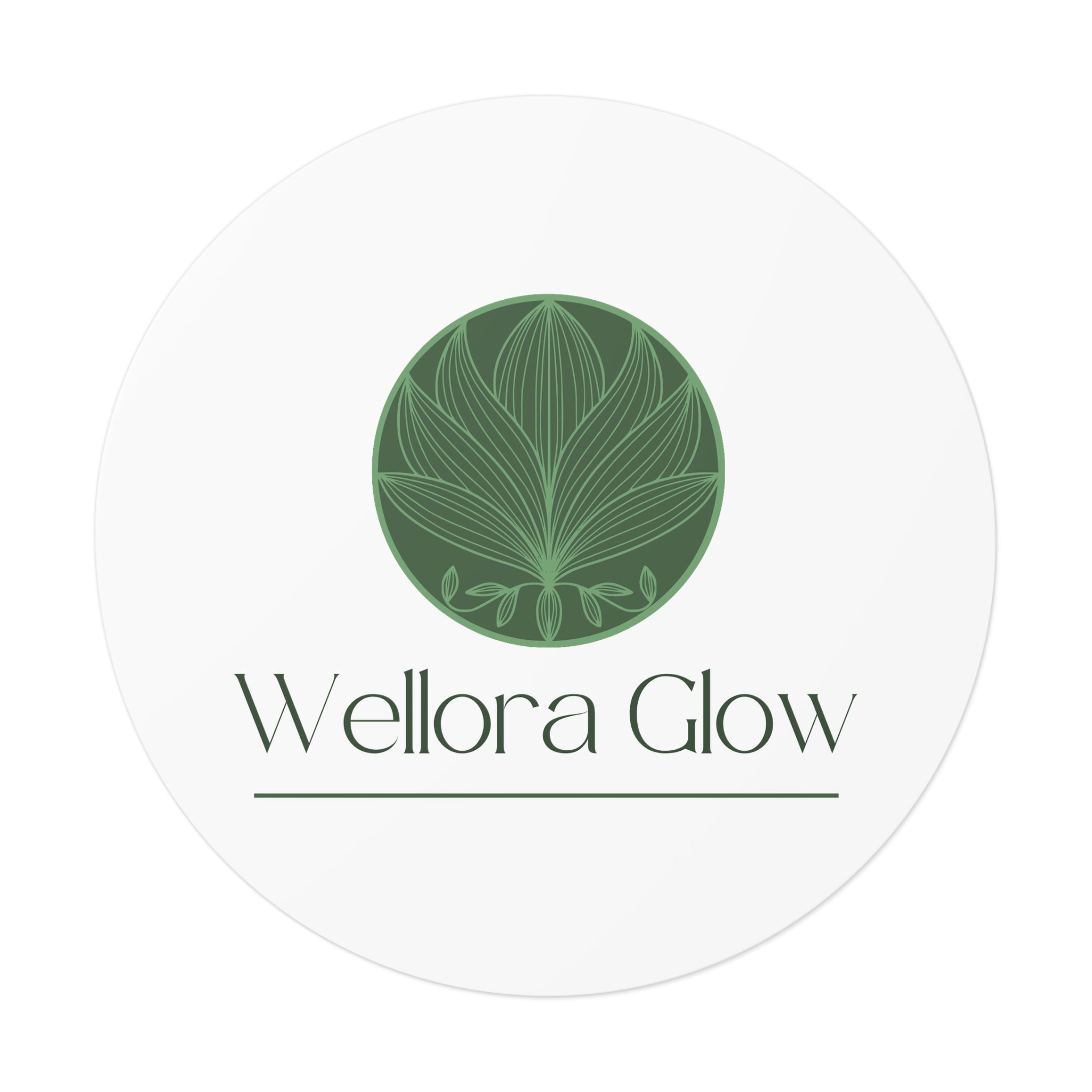 Wellora Glow Round Vinyl Sticker