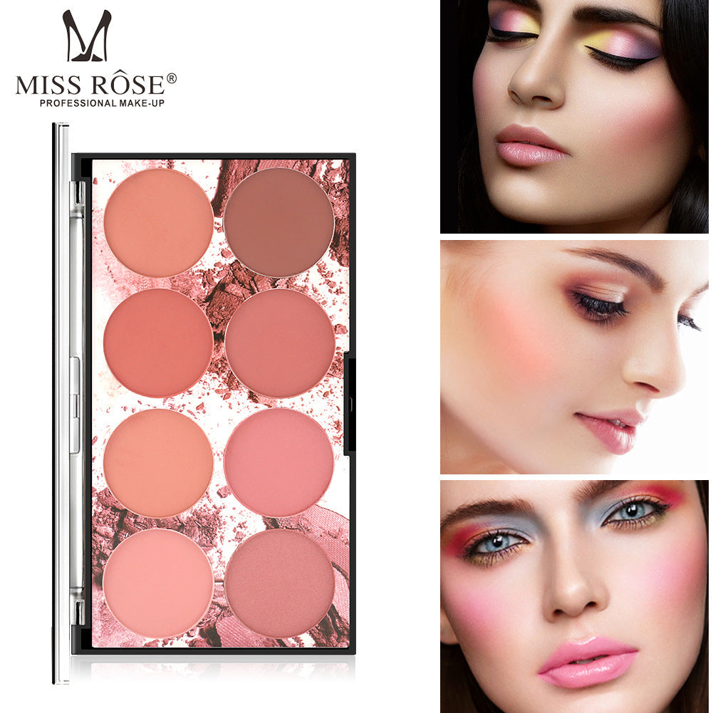 8 Color Matte Nude Portable Blush Rouge Palette