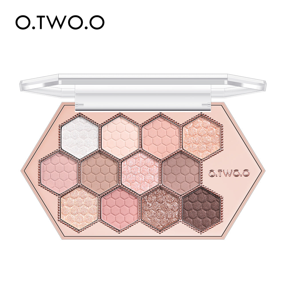 12 Color Honeycomb Diamond Natural Highlight Eyeshadow Palette