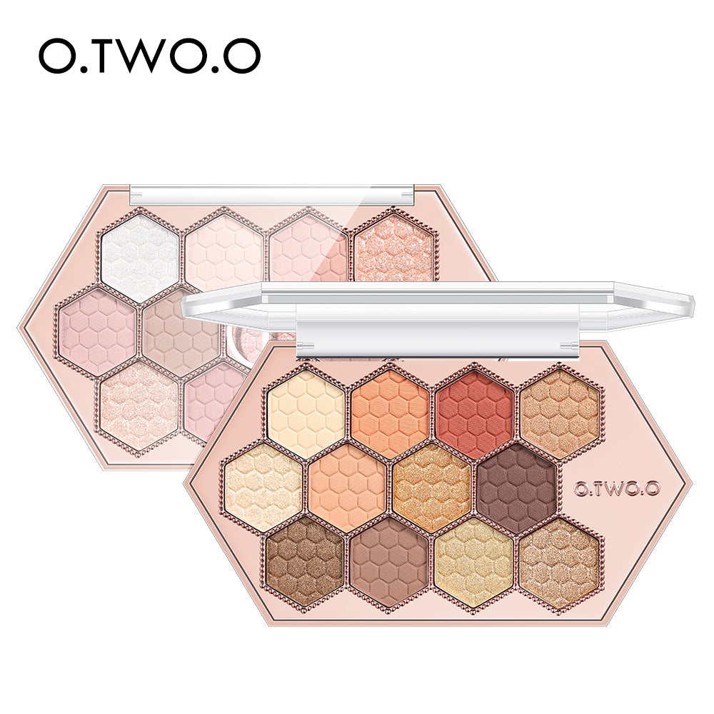 12 Color Honeycomb Diamond Natural Highlight Eyeshadow Palette