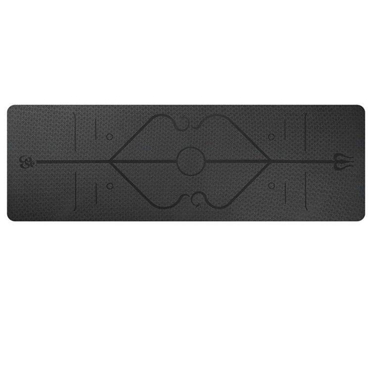 TPE Non-Slip Yoga Mat with Position Line 1830x610x6mm