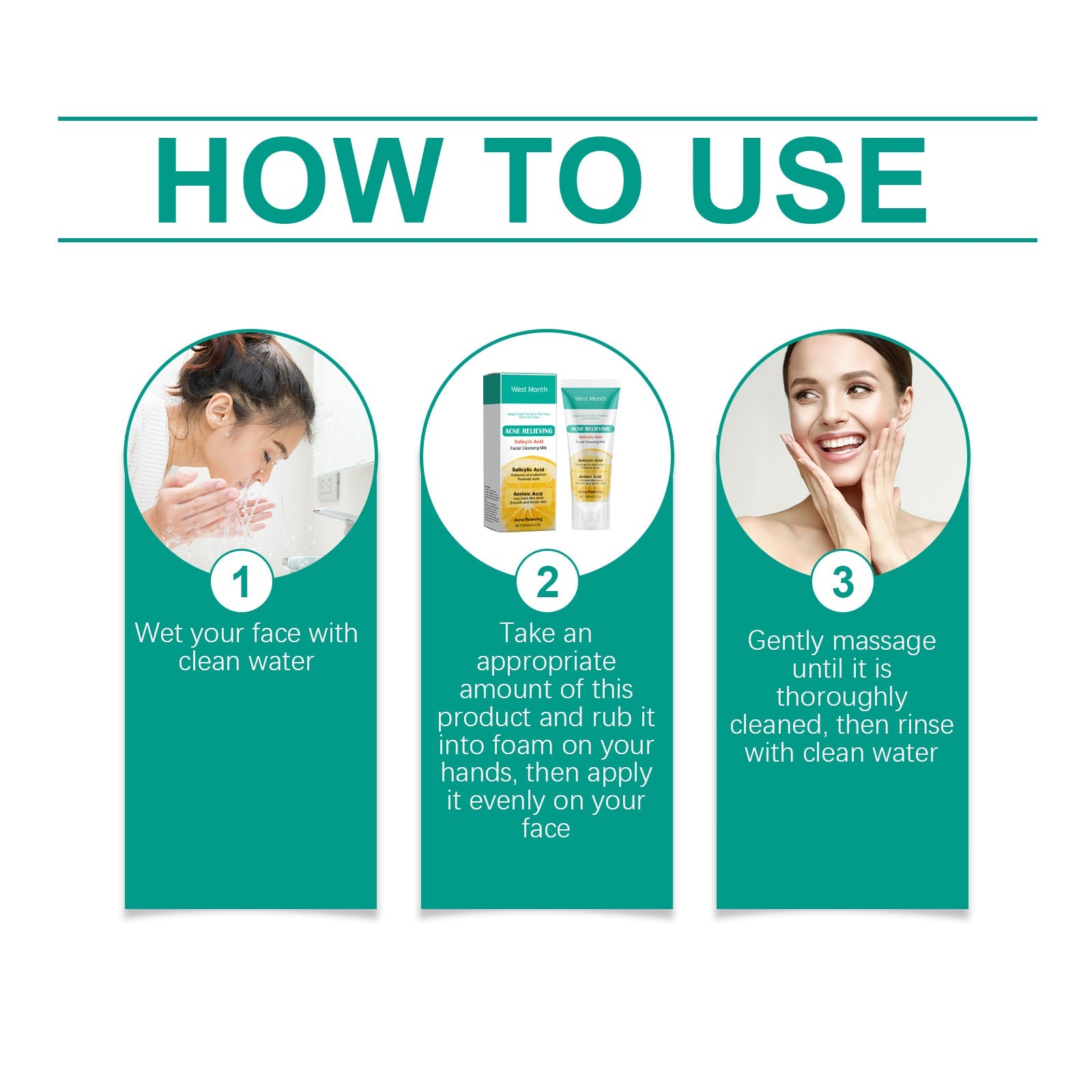 Salicylic Acid Anti-Acne Oil Control Facial Cleanser
