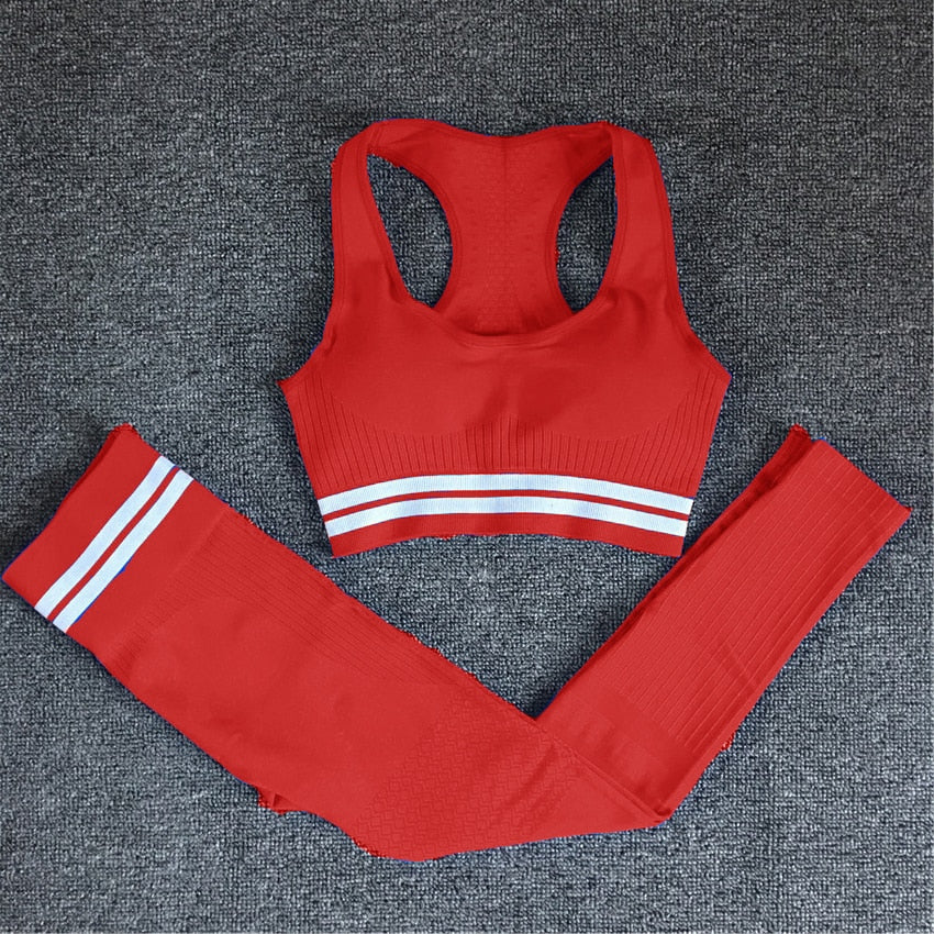 Women Seamless High Waist Yoga Gym Fitness Set