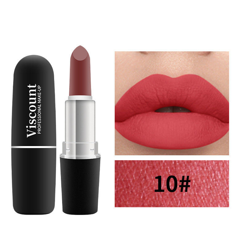 Matte White Bullet Lipstick Moisturizing 12 Color Collection
