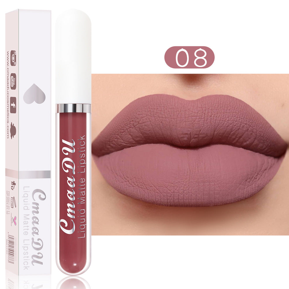 18 Color Lipstick Matte Non-Stick Cup Waterproof Long Lasting Lip Gloss
