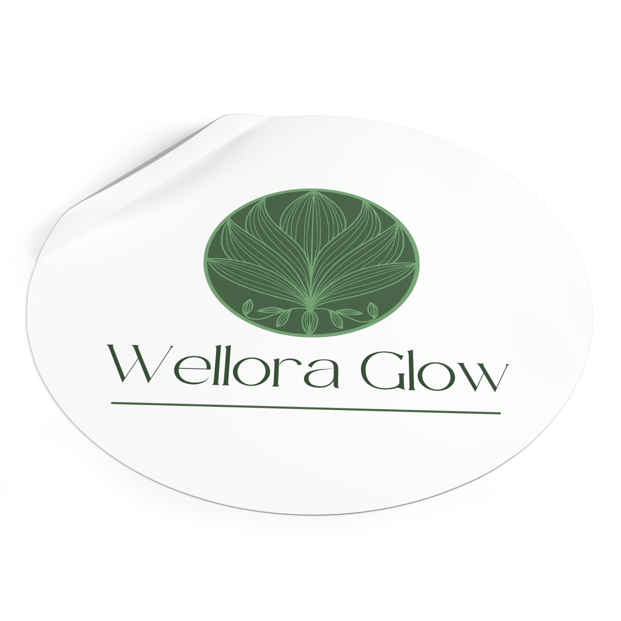 Wellora Glow Round Vinyl Sticker
