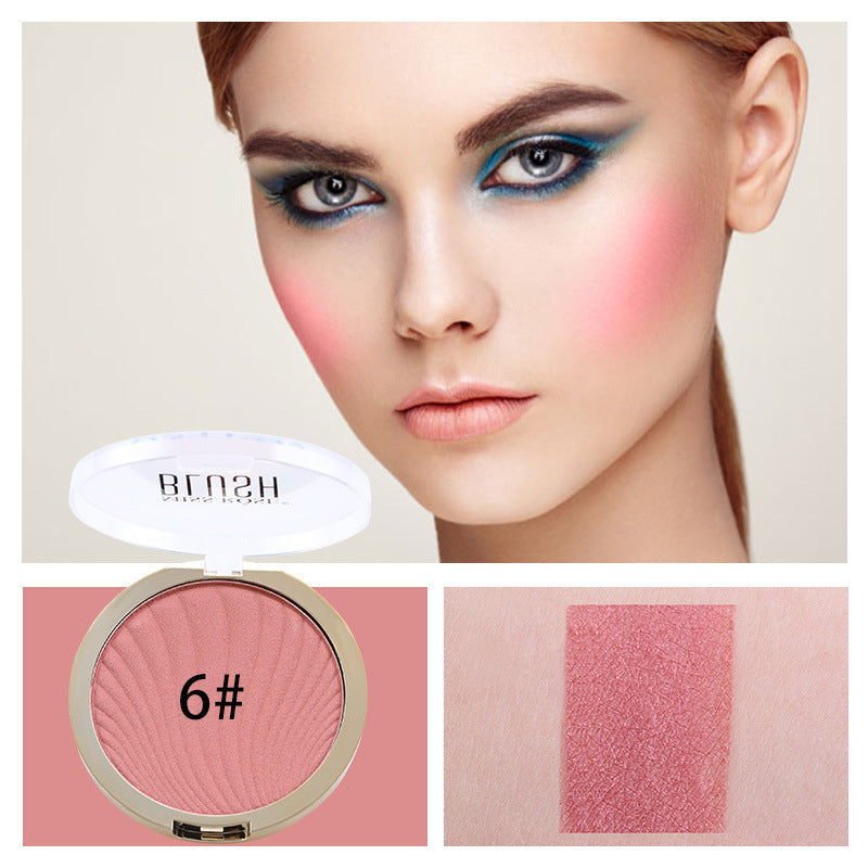 Six-Color Matte Blush and Highlighter Palette