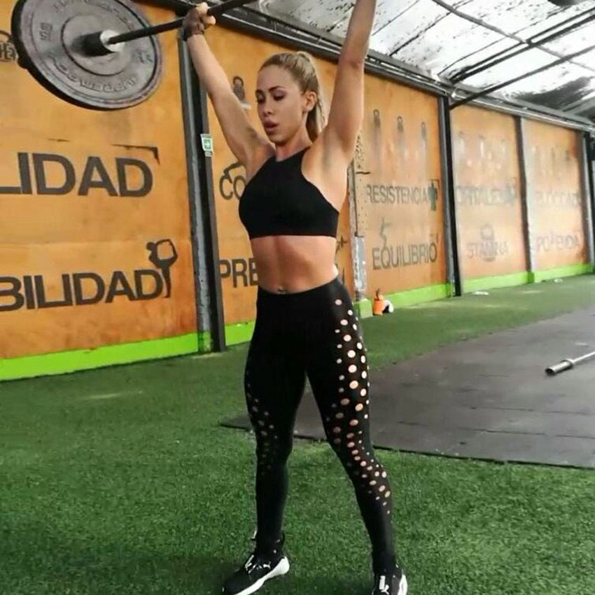 Women’s Black Cutout Push-Up Workout Leggings
