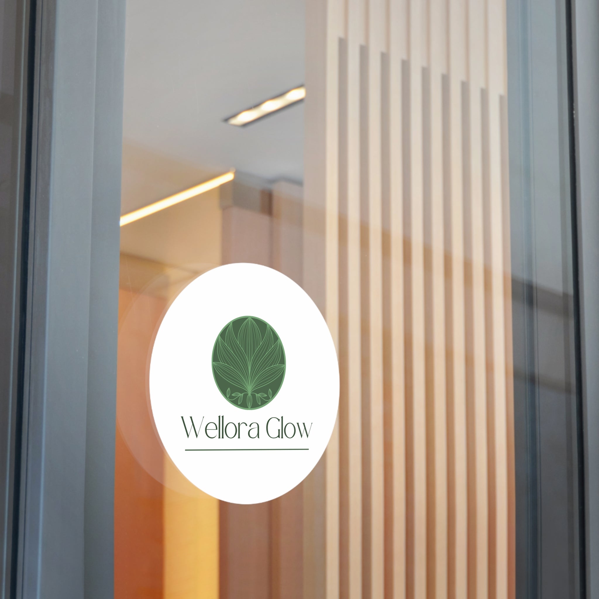 Wellora Glow Round Vinyl Sticker