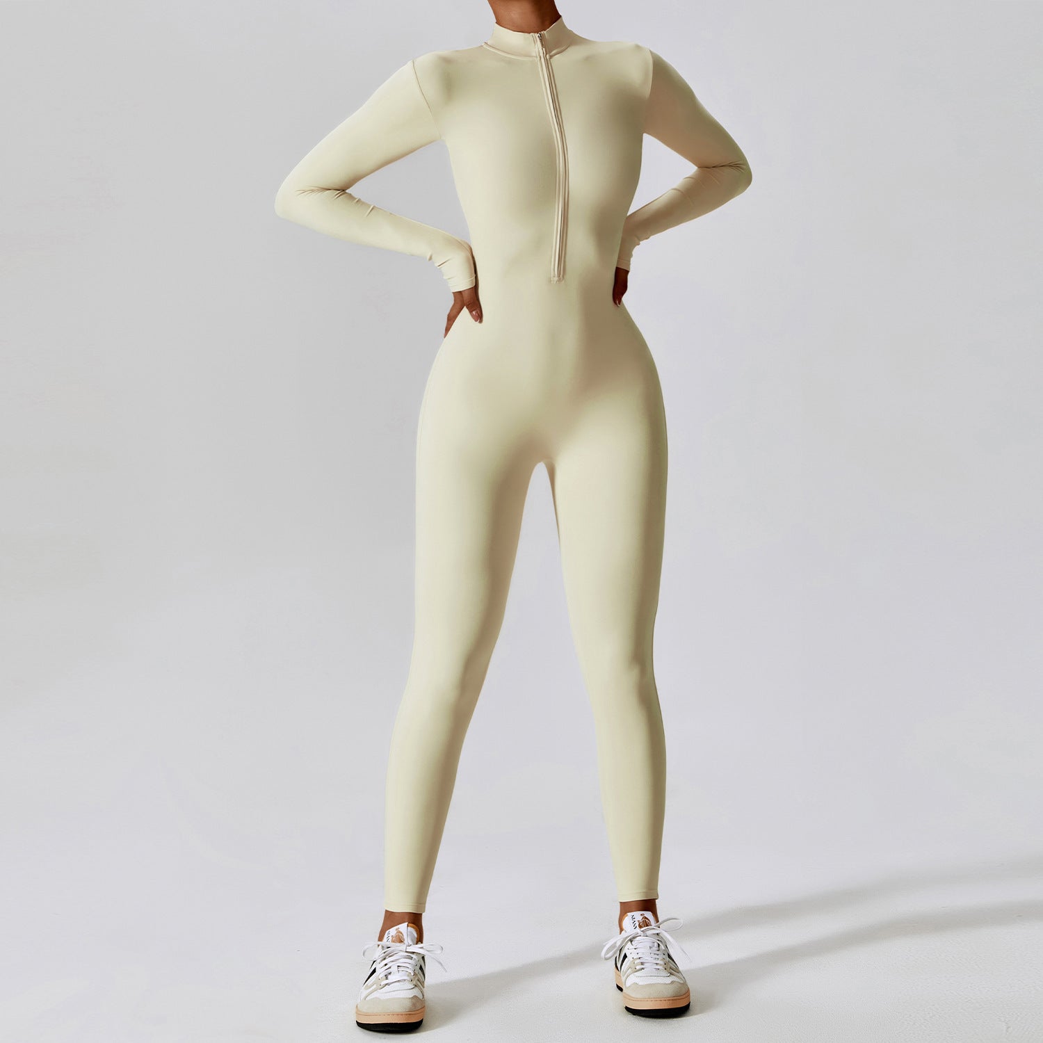 Long-Sleeve Yoga Jumpsuit