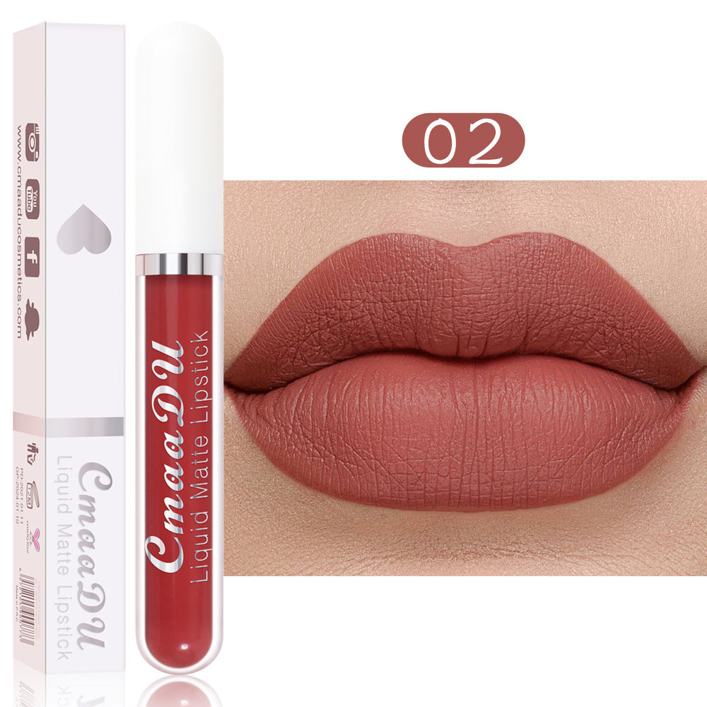18 Color Lipstick Matte Non-Stick Cup Waterproof Long Lasting Lip Gloss