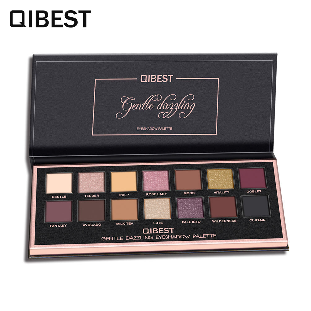 14-Color Matte and Pearlescent Velvet Eyeshadow Palette