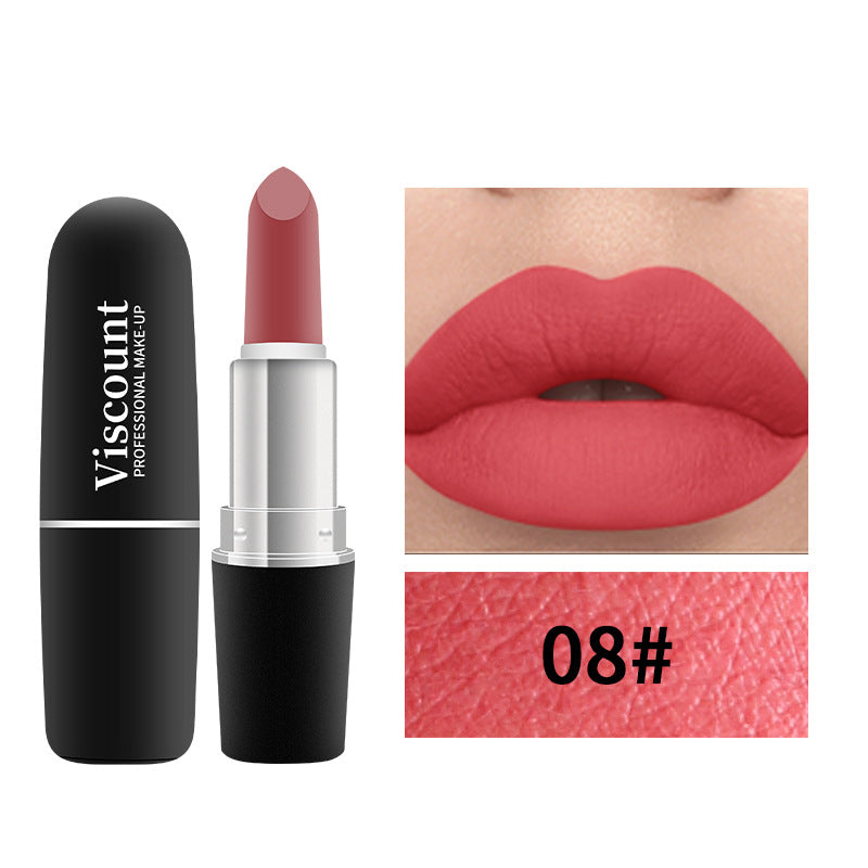 Matte White Bullet Lipstick Moisturizing 12 Color Collection
