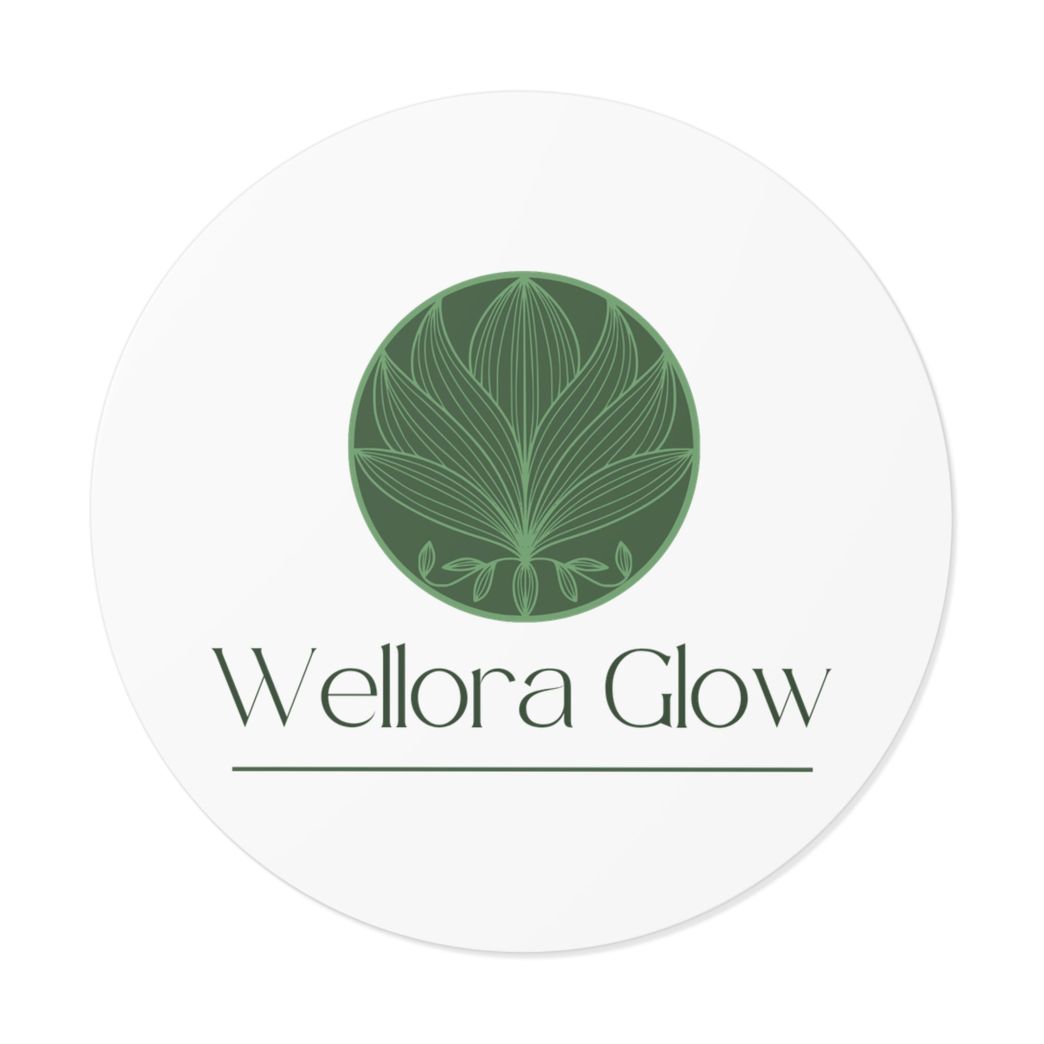 Wellora Glow Round Vinyl Sticker