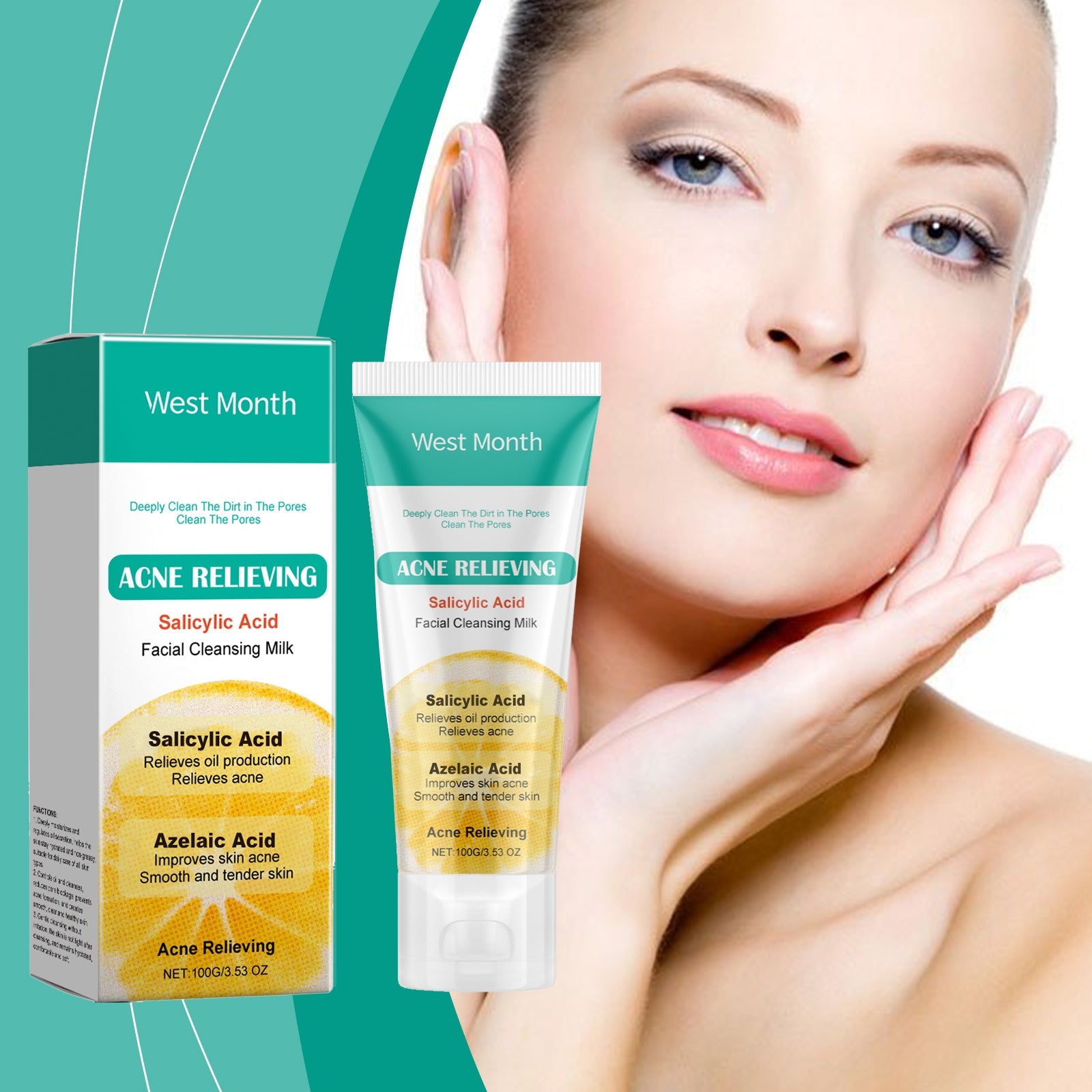 Salicylic Acid Anti-Acne Oil Control Facial Cleanser