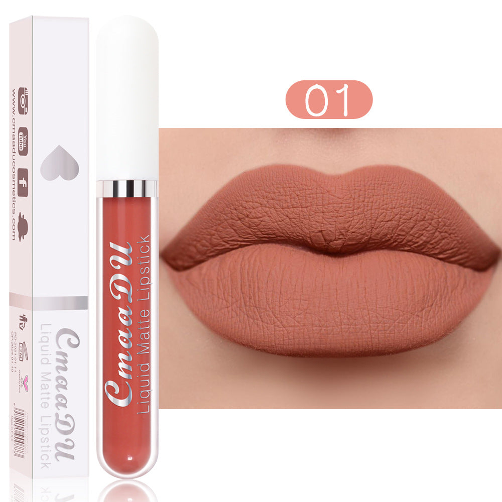 18 Color Lipstick Matte Non-Stick Cup Waterproof Long Lasting Lip Gloss