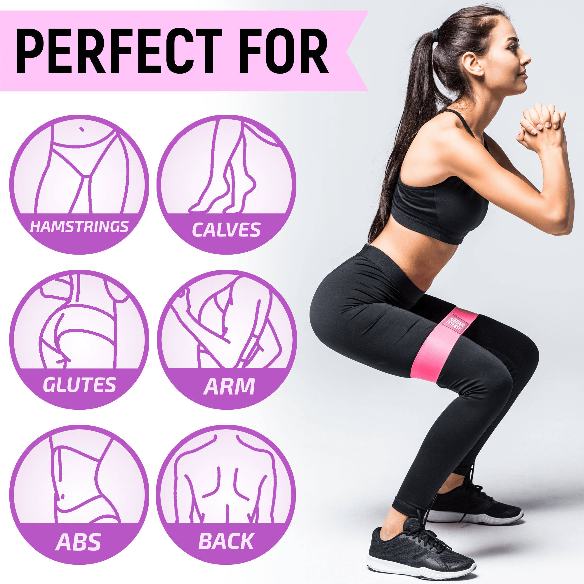 Women’s Butt and Hip Exercise Bands Set