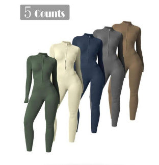 Long-Sleeve Yoga Jumpsuit