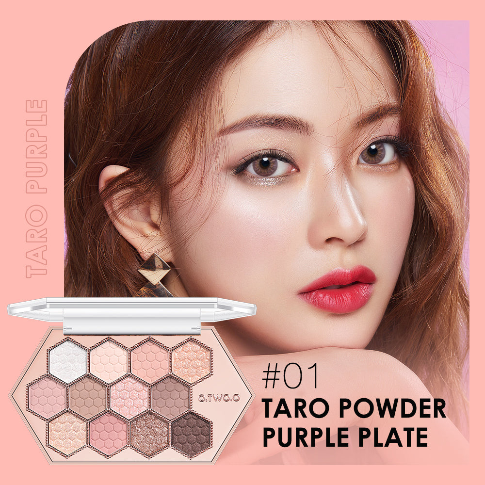 12 Color Honeycomb Diamond Natural Highlight Eyeshadow Palette