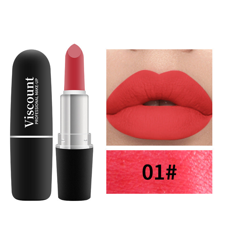 Matte White Bullet Lipstick Moisturizing 12 Color Collection