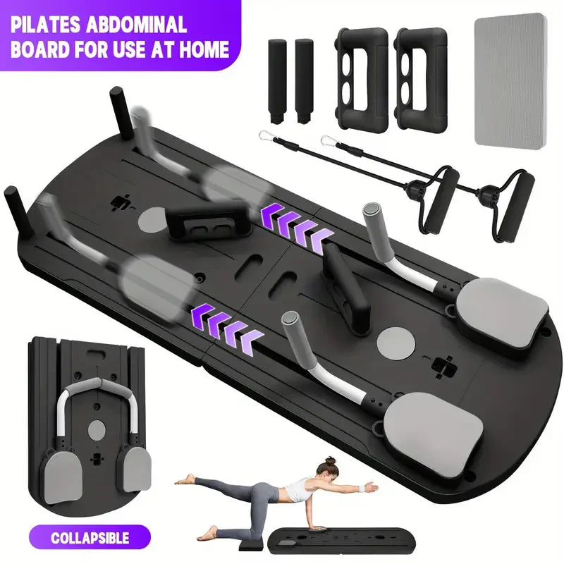 8-in-1 Foldable ABS Yoga Board Pilates Strength Trainer