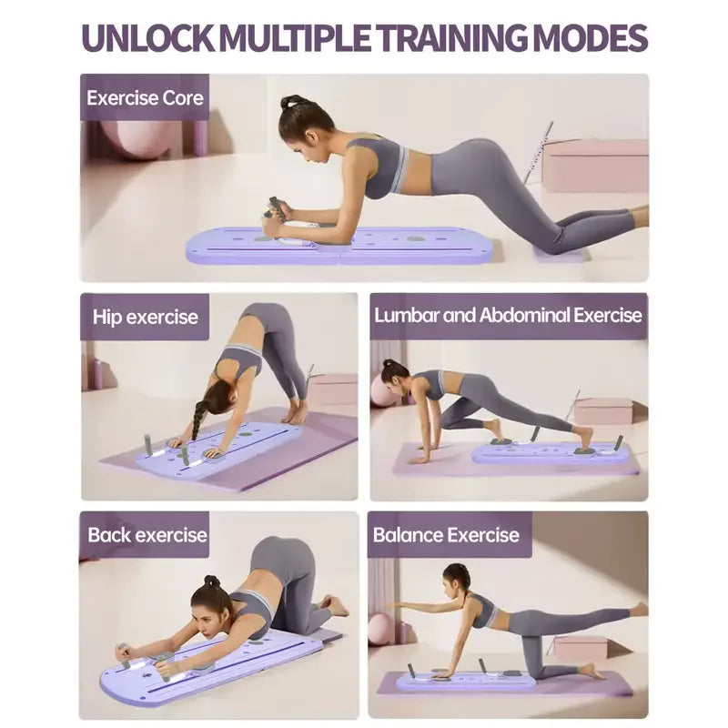 8-in-1 Foldable ABS Yoga Board Pilates Strength Trainer