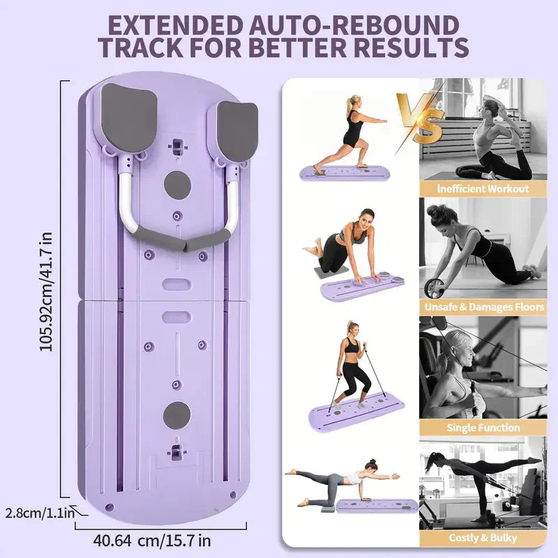 8-in-1 Foldable ABS Yoga Board Pilates Strength Trainer