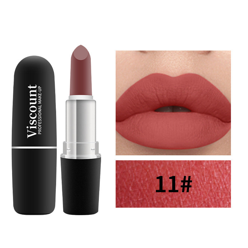 Matte White Bullet Lipstick Moisturizing 12 Color Collection