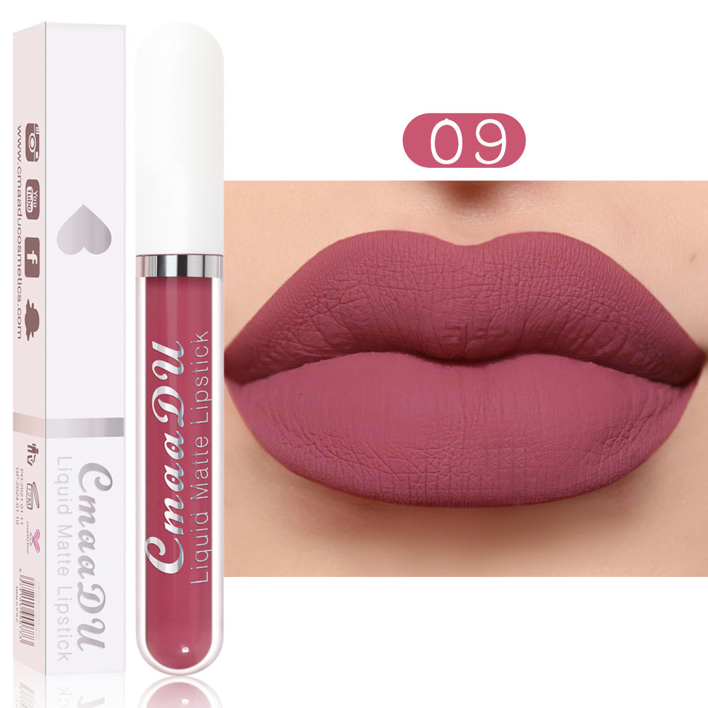 18 Color Lipstick Matte Non-Stick Cup Waterproof Long Lasting Lip Gloss