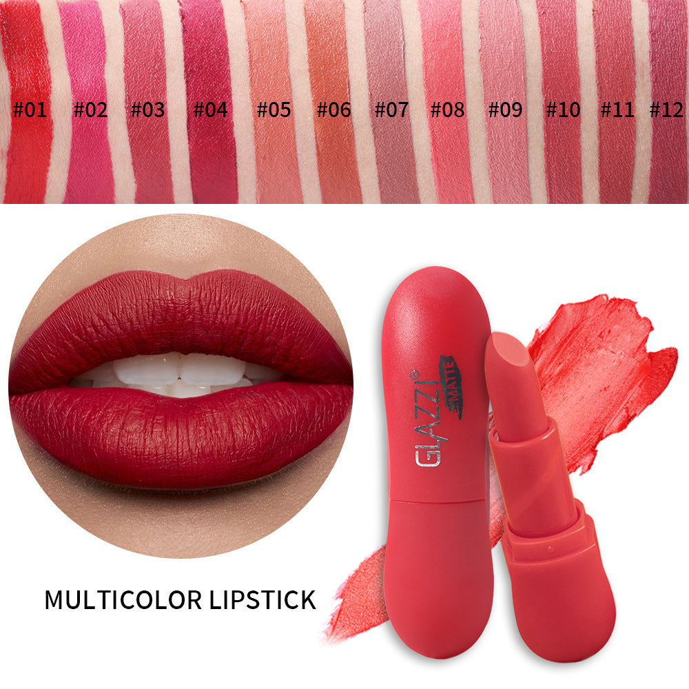 12 Color Matte Non-Fade Waterproof Lipstick Palette