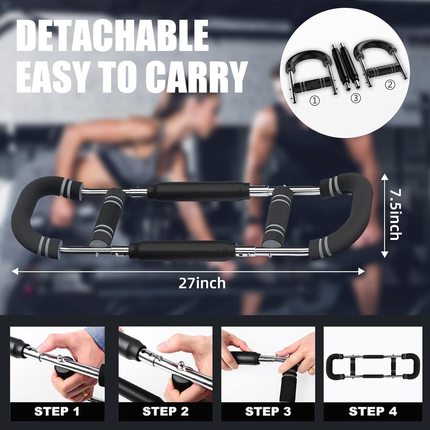 Adjustable Arm Strength Trainer U-Shaped Chest Fitness Equipment