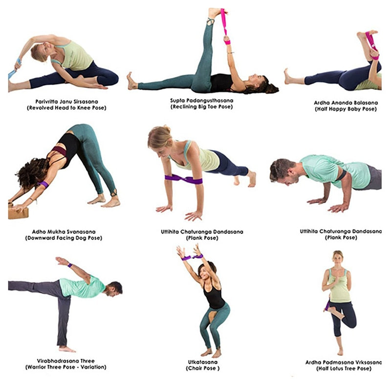 8-Shaped Yoga Stretch Strap Belt for Fitness Training