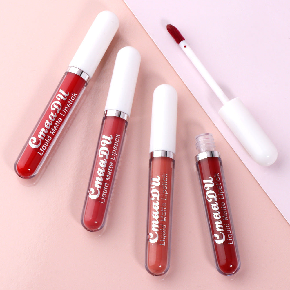 18 Color Lipstick Matte Non-Stick Cup Waterproof Long Lasting Lip Gloss